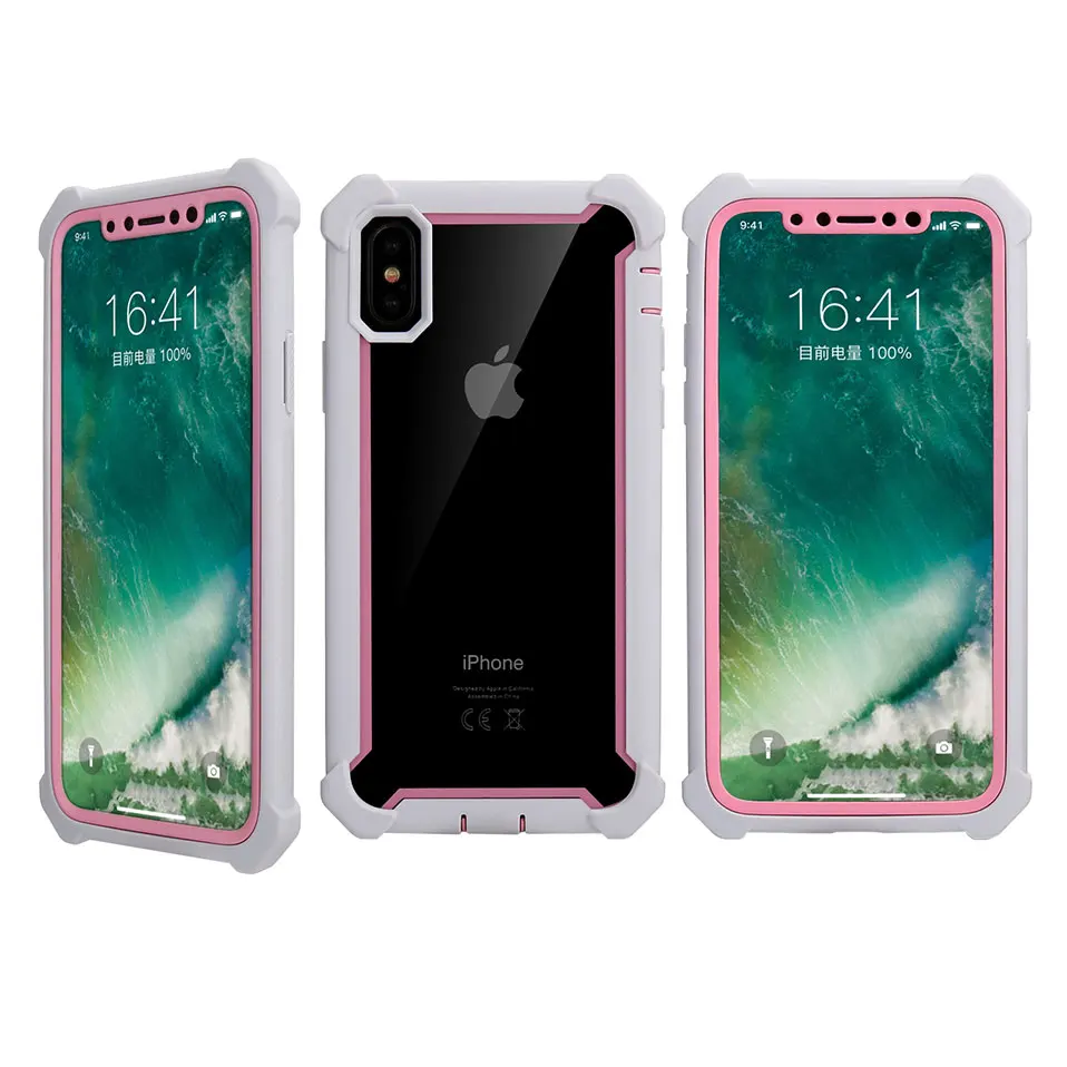 Space transparent protective shell For iPhone 6 7 8 X TPU+PC Plus 6S Capa Funda Covers |