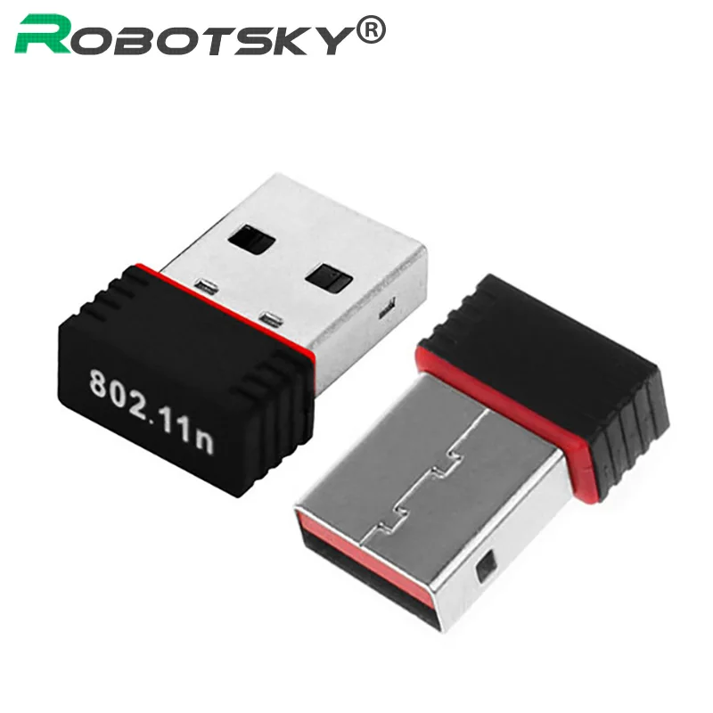 Robotsky Mini USB 2,0 беспроводной Wifi адаптер 150 Мбит/с RT5370 сетевая Lan Карта
