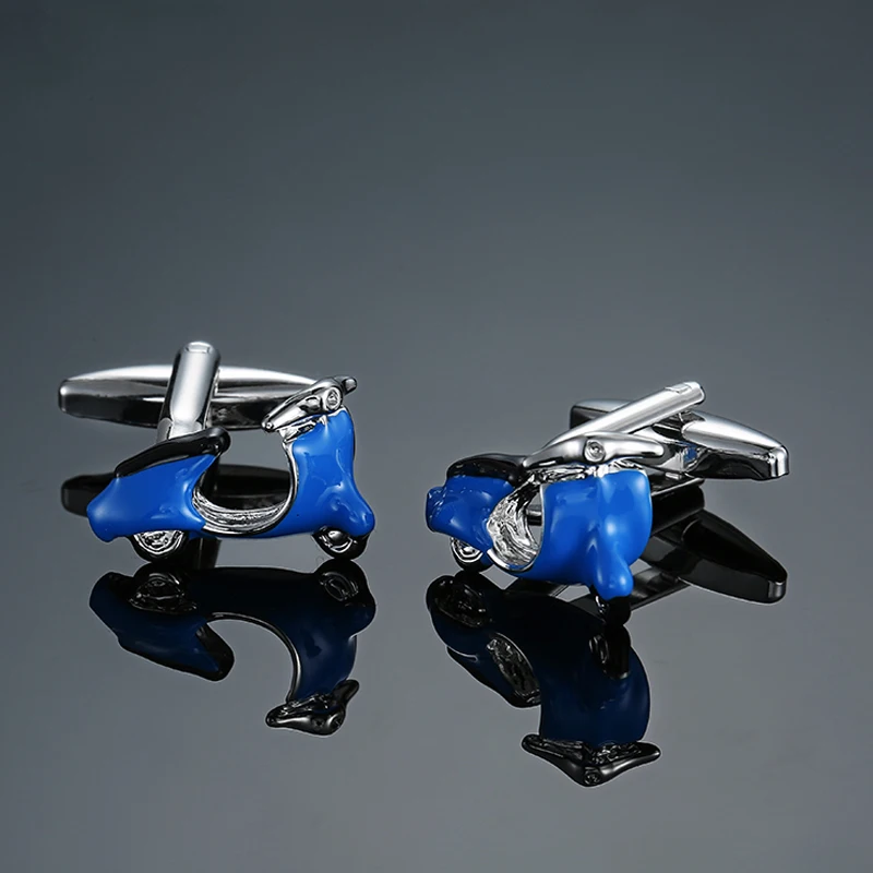 

DY New high quality fashion blue electric vehicle Cufflinks fashion Men's French shirt Cufflink wholesale