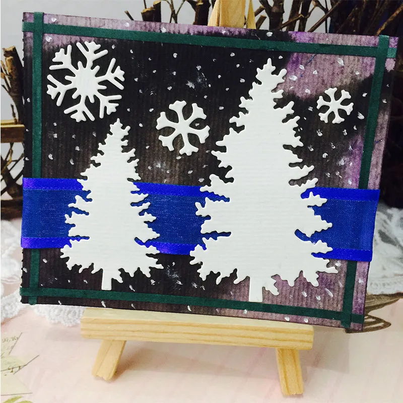 

Christmas Tree Flowers Metal Cutting Dies for Scrapbooking DIY Album Embossing Folder Paper Card Maker Template Decor Stencils