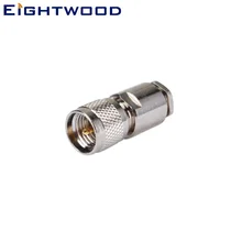 Eightwood 5 шт. Mini-UHF/SO239 Штекер РЧ коаксиальный разъем адаптер обжимной LMR195 RG58 кабель для антенного кабеля модема ПК/LAN