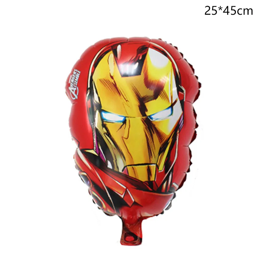 1 шт. воздушные шары супергероя, человека-паука, Мстителей, воздушный шар из фольги, Бэтмена, Супермена, Железного человека, украшения для дня рождения, детские товары - Цвет: 25x45 iron Man
