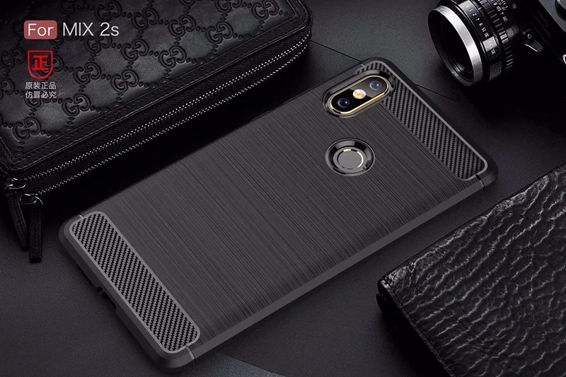 Для Xiaomi mi x 2 S Чехол s случаях из углеродного волокна Мягкий силиконовый чехол для