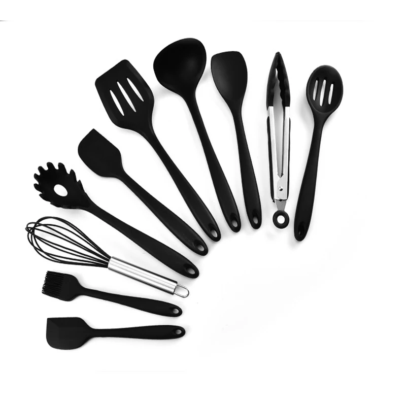10 шт./компл. набор посуды для выпечки силиконовые кухонные принадлежности лопатка ложка антипригарные кухонные принадлежности для приготовления пищи инструменты