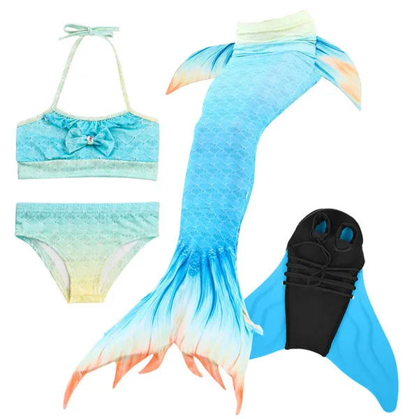 Girls-Mermaid-Tail-with-Swimming-Flipper-Swimable-Mermaid-Tail-Swimable-Monofin-Bikini-Swimwear-Children-Swimsuit-Diving(7)