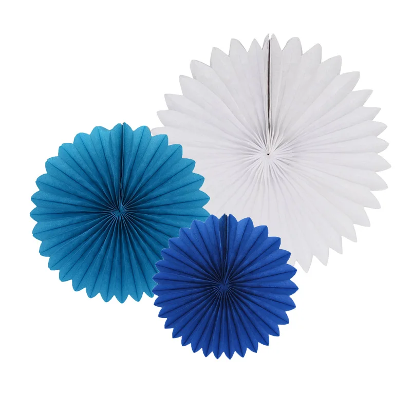 Decorative Wedding Party Paper Crafts 4''-12'' Paper Fans DIY Hanging Tissue Paper Flower for Wedding Birthday Party Festival