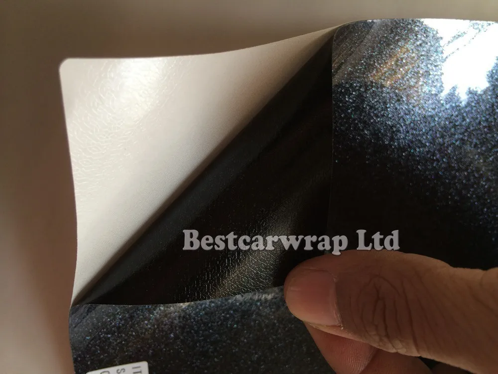 Black gloss metallic Car wrap film sparkle pearl black vinyl wrap (5)