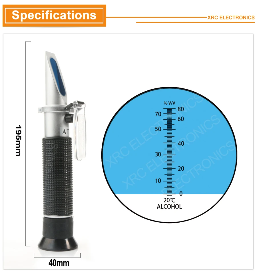Refractometer Alcohol detail RZ116 2