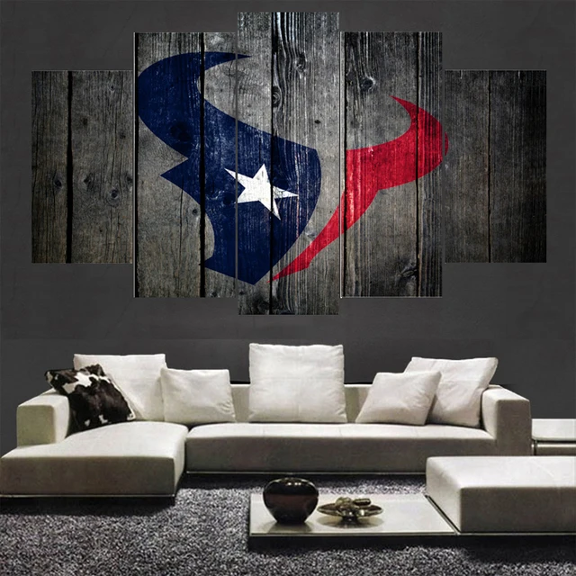 Newest Rugby Ball Houston Texans Logo Paintings Wall Home Decor Newest Rugby Ball Houston Texans Logo Paintings Wall Home Decor Picture Canvas Painting Calligraphy For Living Room Bedroom