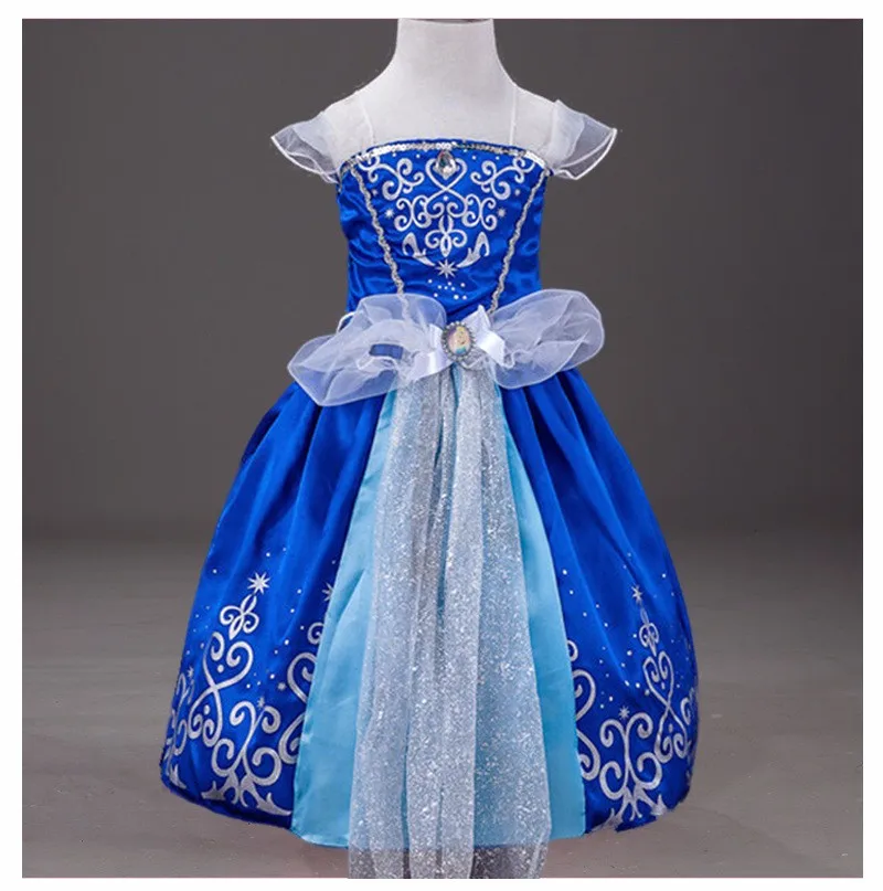 Платье для маленьких девочек; платья Снежной Королевы Рапунцель; платье принцессы Эльзы и Анны для дня рождения; карнавальный костюм на Хэллоуин; одежда для детей