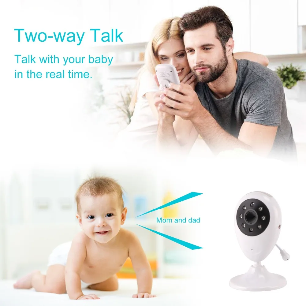  Professional Wireless Camera Baby Camera Monitor Two-way Sleep Monitor 2.4 inch LCD Display Tempera