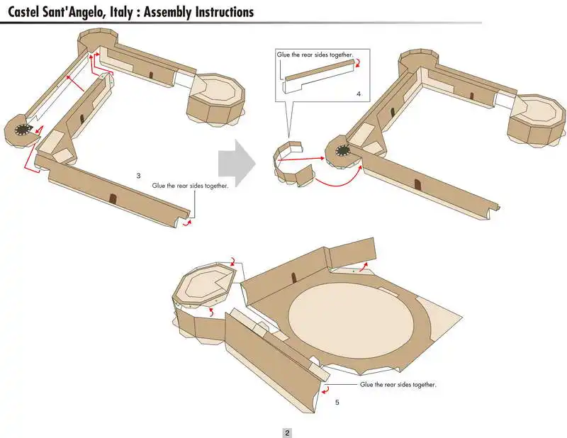 Castel Sant Angelo, Италия Ремесло Бумажная модель Архитектурной 3D Развивающие игрушки DIY ручной работы игра-головоломка для взрослых