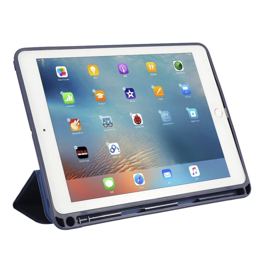Применяется для iPad Mini 5 7,9 дюймов флип защитный чехол, Ультратонкий чехол кронштейн крышка с ручкой паз, Автоматический Режим сна/пробуждения