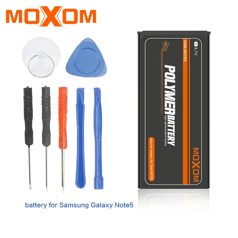 

MOXOM Mobile Phone Battery For Samsung Galaxy Note5 N9200 N920T N920C 3000mAh High Compatible 3.7V Battery With Free Tools