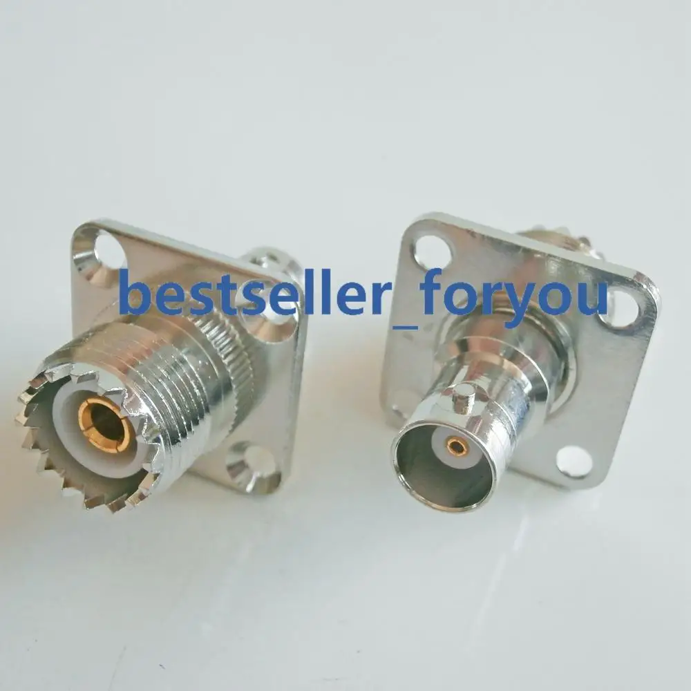 1X BNC Female to UHF SO 239 4 отверстия фланцевого крепления соединителя
