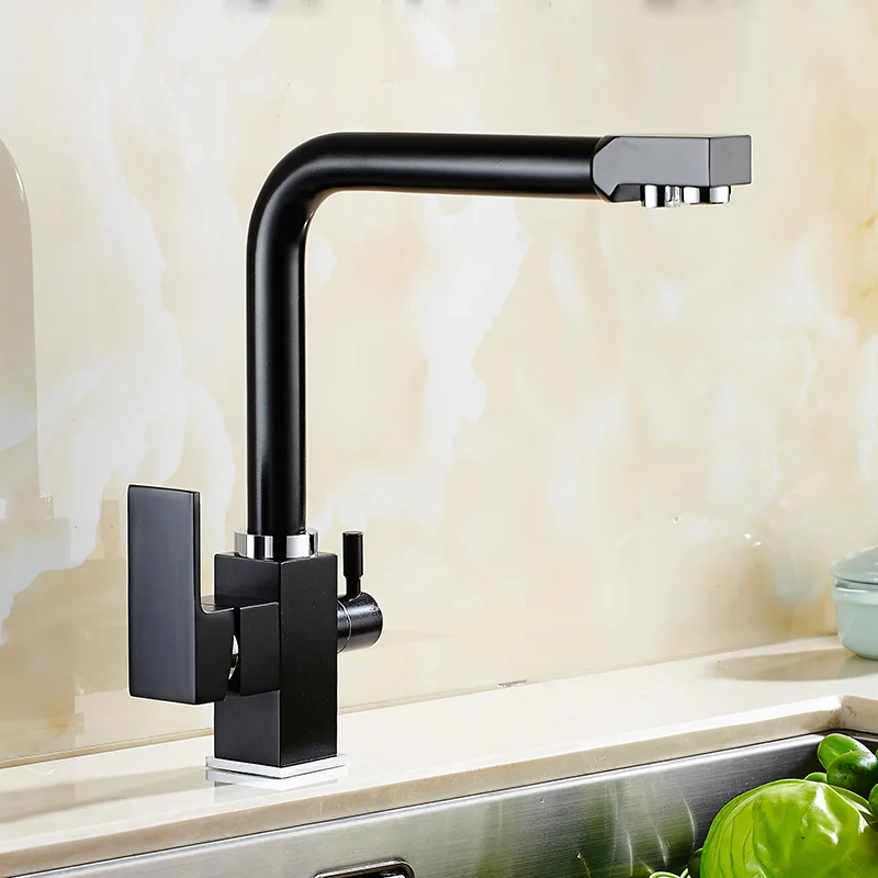 100 brass kitchen faucet black dual handle drinking water filter kitchen sink crane tri - Brass Kitchen Sinks 100 brass kitchen faucet black dual handle drinking water filter kitchen sink crane tri - Brass Kitchen Sinks