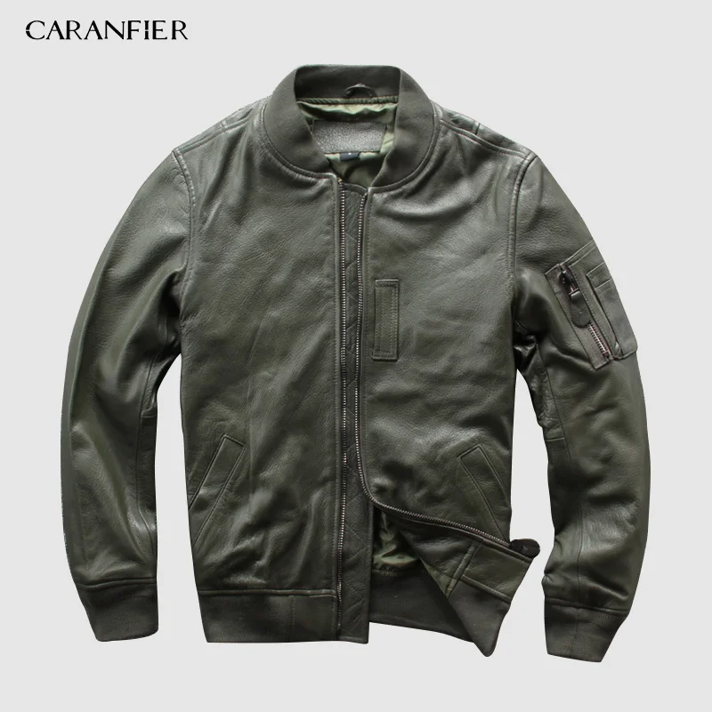 CARANFEIR мужская куртка из 100% овечьей кожи новая стильная одежда тактическая