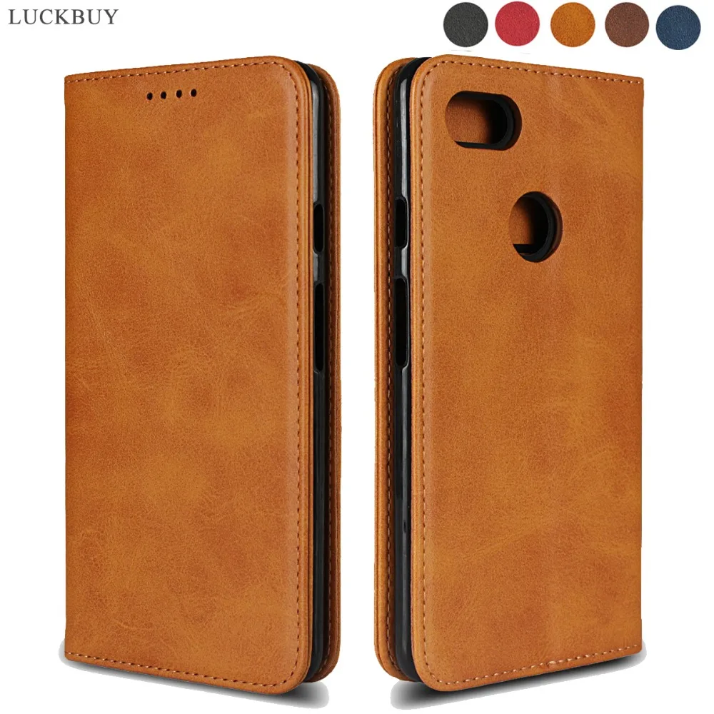 

LUCKBUY Calf Pattern Leather Luxury Phone Cases for Google Pixel 3 3XL Slim Business Style Book Cases for Google Pixel 3 XL