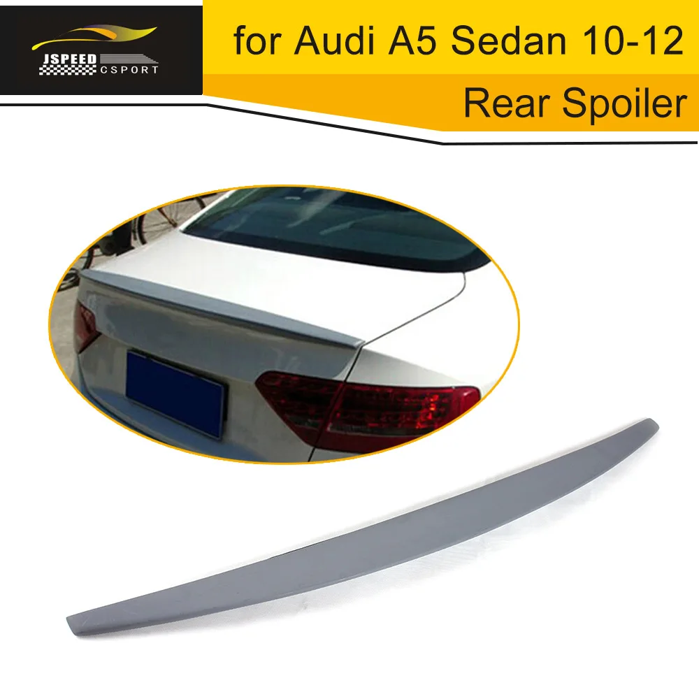 PU Material Rear Spoiler Trunk Boot Wings for Audi A5 Sedan 2010 2012