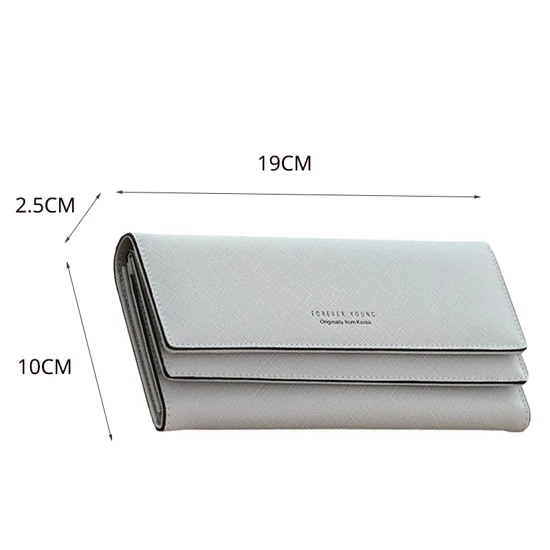 Women's Wallet Women Purse Leather Gray Long Passport Cover Bolsa Feminina Purse For Ladies Coin Purse Card Holder Women's Wallet Women Purse Leather Gray Long Passport Cover Bolsa Feminina Purse For Ladies Coin Purse Card Holder