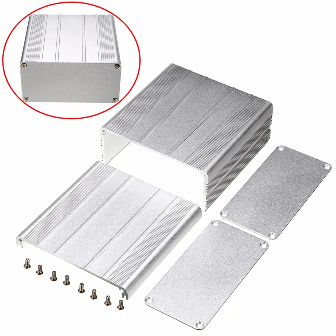 Mayitr Extruded Aluminum Enclosure Case DIY Electronic Project PCB Instrument Box DIY 100x100x50mm
