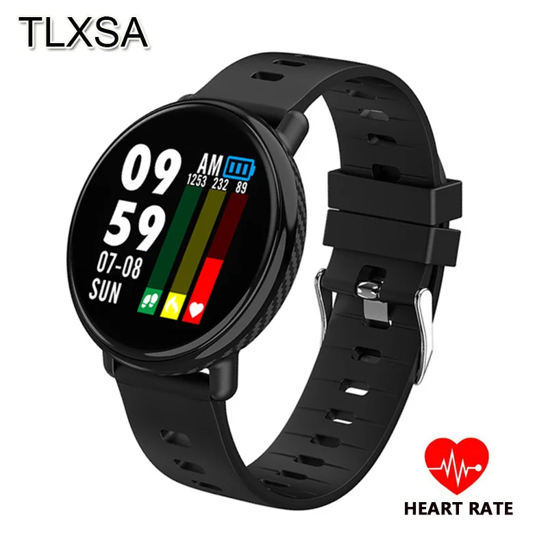 

TLXSA IP68 Waterproof Smart Watch 2.5D Full HD Touch Screen Sports Fitness Tracker Heart Rate Monitor Smartwatch For Android