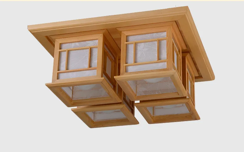 

Japanese Indoor Restaurant Lighting Ceiling Lights Fixtures Washitsu Tatami Decor Shoji Lamp Wood Paper Restaurant Lamp