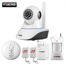 Fuers WiFi ip-камера домашняя охранная система дыма пожарный детектор сигнализация IOS/Android приложение дистанционное управление сетевая сигнализация