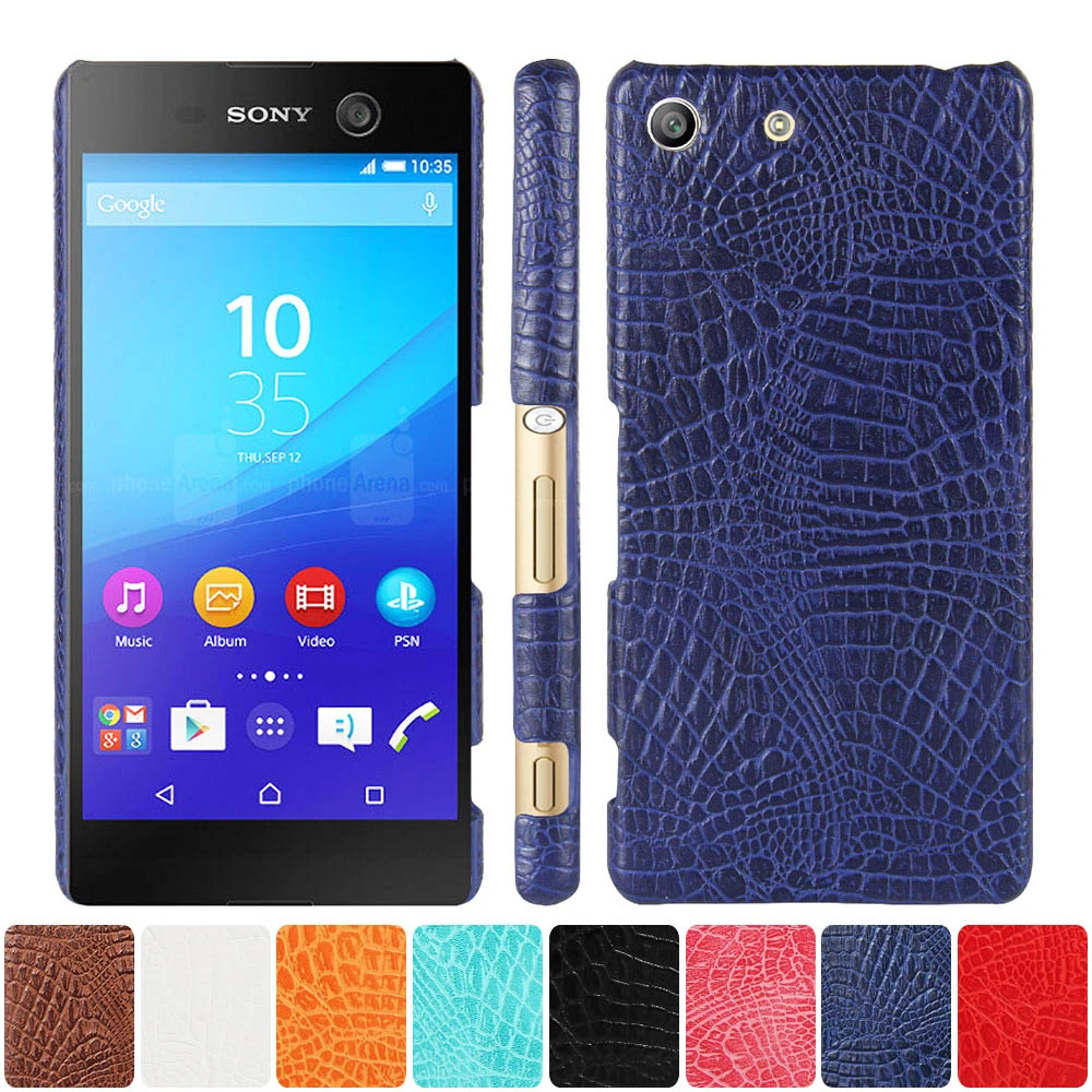Funda de cuero para Sony Xperia M5 Dual LTE E5633 E5603 carcasa parachoques de teléfono para Sony Xperia M 5 E 5633 5603 PC marco for sony xperia|case for sonyleather case -