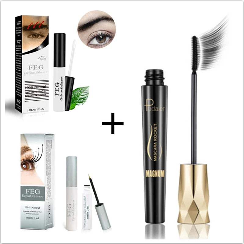 

4D Mascara FEG eyelash enhancer eyebrow enhancer 3 boxes in a pack Help eyelash growing eyebrow growth liquid