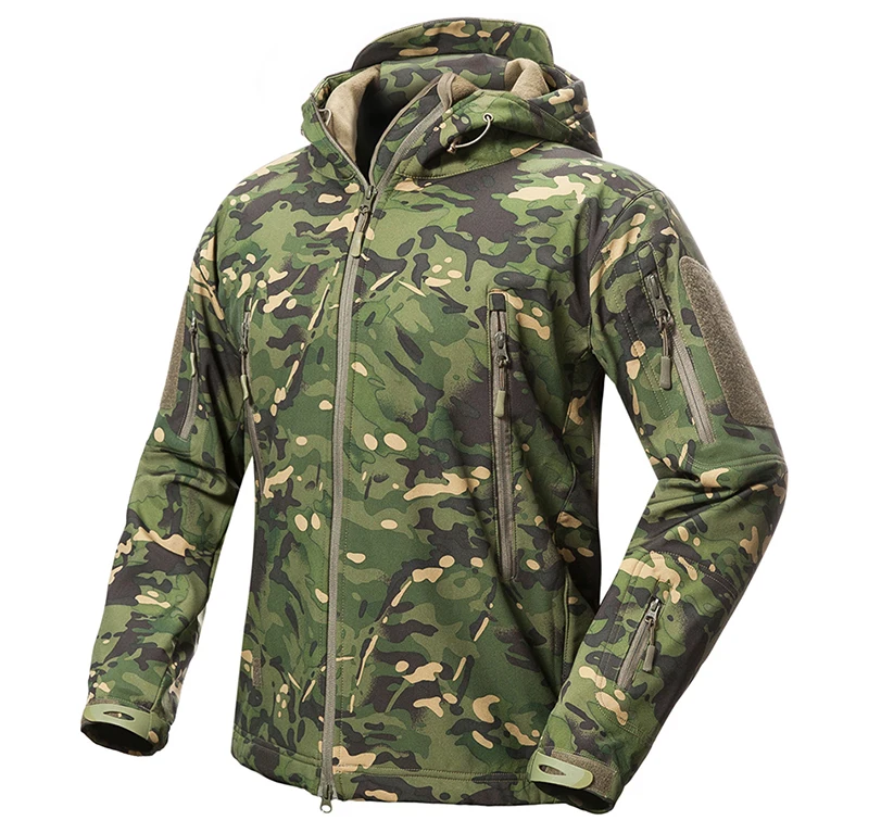 Новая одежда осенняя мужская Военная камуфляжная флисовая куртка армейская тактическая одежда Мультикам мужские камуфляжные ветровки