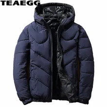 TEAEGG Winter Man Jacket Plus Size Clothes Men Hat Detachable Casual Cotton Padded Parka Masculina Mens Jackets And Coats AL612