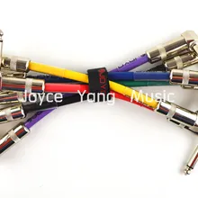 6 упаковок Joyo цветной металлический 1/4 прямоугольный электрогитарный эффект педаль патч шнур Кабели