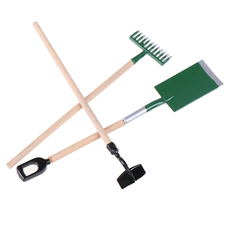 

Dollhouse Miniature 1:12 Scale Garden Tools for Dolls House Garden Scenery Model Furniture Decor 1Set(3pcs)