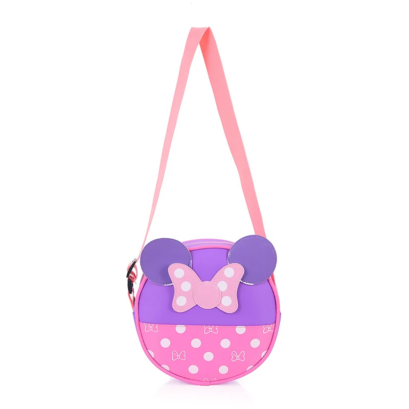 Детский рюкзак с мультяшной мышкой, комплект школьных сумок в розовый горошек с бантом для девочек, детская школьная сумка-тележка с высоким, шесть колес, Mochila