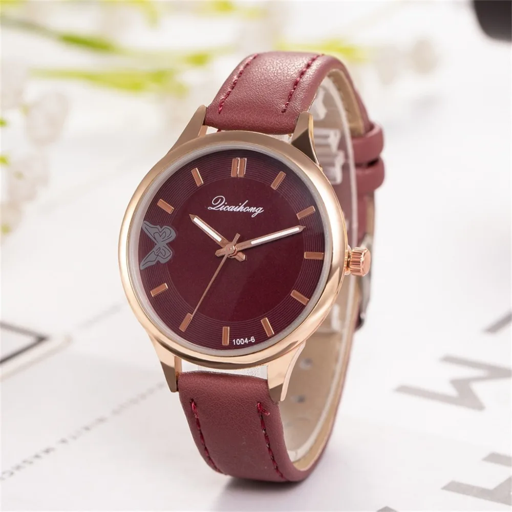 

Graduated Temperament Femme Watch With Butterfly Pattern Women's Watches Bayan Kol Saaty Fashion Excellent Quality Clock@50