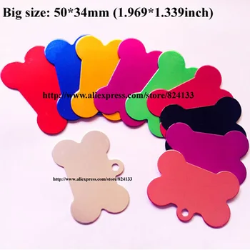 

big bone(50*34mm)shaped pet tag id dog tag cat tag pet supplies,custom aluminum dog id tag for pets,free shipping