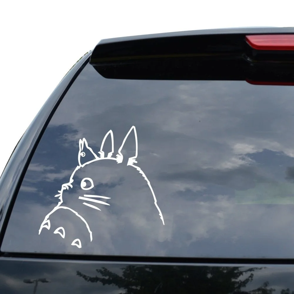 

For TOTORO MY NEIGHBOR ANIME Decal Sticker Car Truck Motorcycle Window Laptop Wall Decor () - Color (Gloss WHITE) Various Sizes