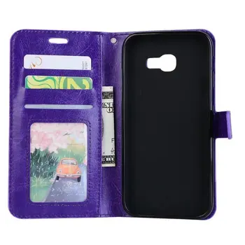 

10pcs/lot Crazy Horse Wallet leather Stand PU+TPU Cover Case For Samsung A3 A5 A7 J3 J5 J7 2017 G530 J510 J710 J5 Prime