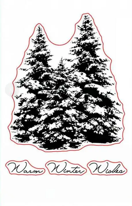 

Tree Transparent Clear Stamps for DIY Scrapbooking/Card Making/Kids Christmas Fun Decoration Supplies ST0020