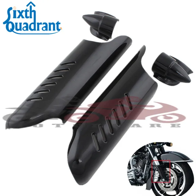 Black Fork Lower Leg Deflector Cover For Harley Touring FLHT Bagger