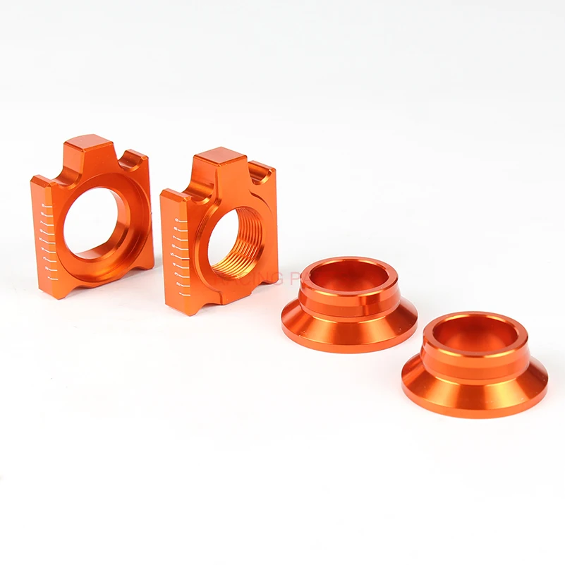 

CNC Rear Chain Adjuster Axle Block And Rear Wheel Spacers/ Hub Collars For SX SX-F XC XC-F 125 250 350 450 530 Motorcycle
