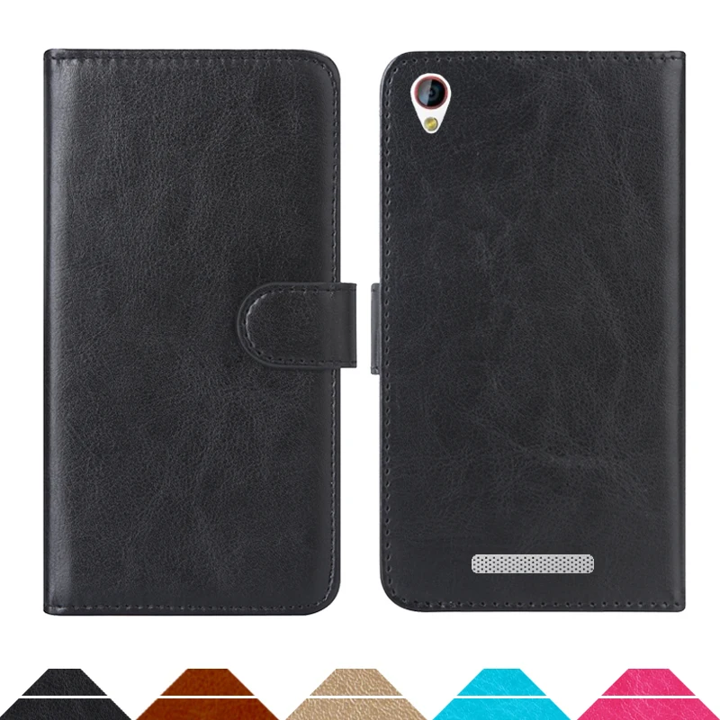 

Luxury Wallet Case For Senseit E500 PU Leather Retro Flip Cover Magnetic Fashion Cases Strap