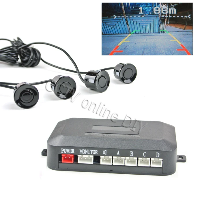 ANSHILONG Security Car Parking Sensors with Video In Out for Car Rearview font b Camera b