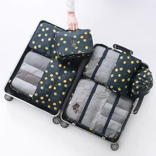 8 шт., Набор сумок для путешествий, Женский нейлоновый чемодан, Набор кубиков для путешествий, органайзер, сумка для хранения, набор, большая емкость, прочные сумки для вещей