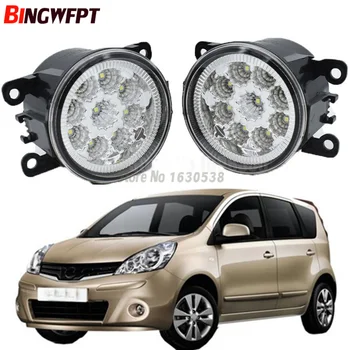 

2x Car Exterior Accessories H11 LED Fog Lamps White Yellow Front Bumper Lights For Nissan Note E11 MPV 2006 2007 2008 -2011