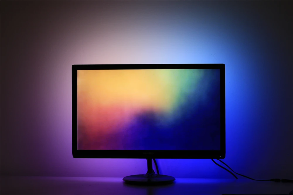 1 м/2 м/4 м/5 м комплект Ambilight WS2812B 5 в Светодиодная лента USB кабель питания лампа лента для ПК ТВ фоновое освещение экран мечты