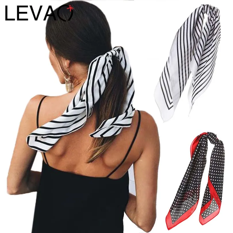 LEVAO Корея Модный принт платок для волос лента для волос шарф эластичная лента для волос женская головная повязка Головные уборы для девочек аксессуары для волос