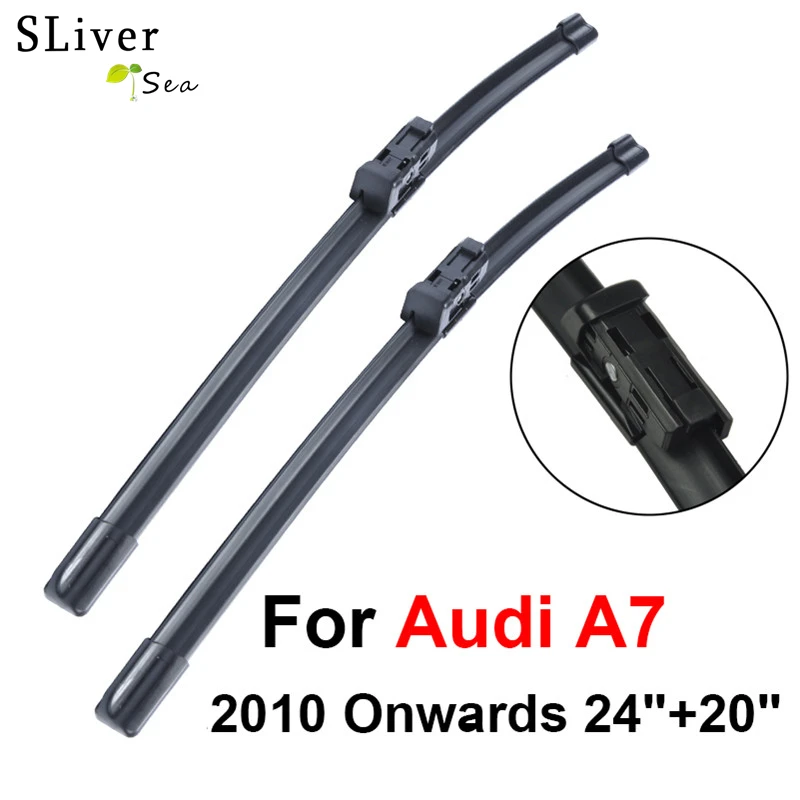 

SLIVERYSEA Wiper Blade For Audi A7 2010 Onwards 24''+20'' High Quality Iso9000 Natural Rubber Clean Front Windshield CPC203-3