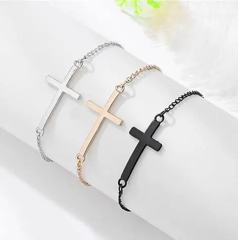 

L 327 Europe and the United States foreign trade jewelry explosion models supply personality alloy cross bracelet Paladin bracel